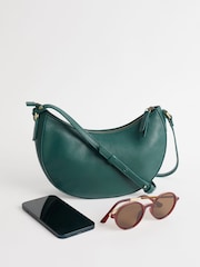 Seasalt Cornwall Green Headingley Woven Leather Cross-Body Bag - Image 2 of 3