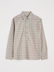 Azul oscuro - Seasalt Cornwall Mens Take Root Half Placket Check Shirt - Imagen 4 de 5