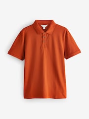 Seasalt Cornwall Orange Mens Balefire 100% Cotton Jersey Polo Shirt - Image 1 of 1