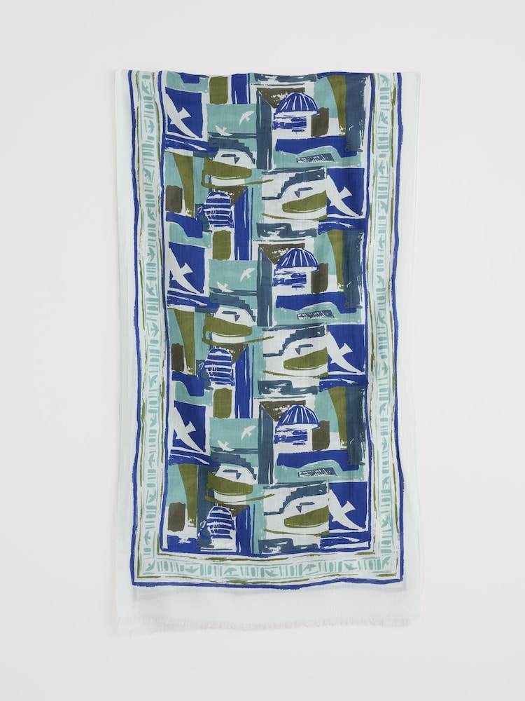 Seasalt Cornwall Green Summer Scarf - Image 1 of 5
