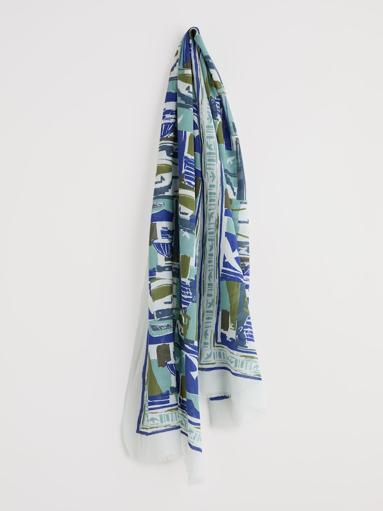 Seasalt Cornwall Green Summer Scarf - Image 2 of 5