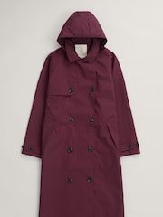 Seasalt Cornwall Purple Petite Penweathers Waterproof Trench Coat - Image 4 of 5