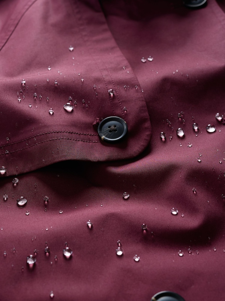 Seasalt Cornwall Purple Petite Penweathers Waterproof Trench Coat - Image 5 of 5