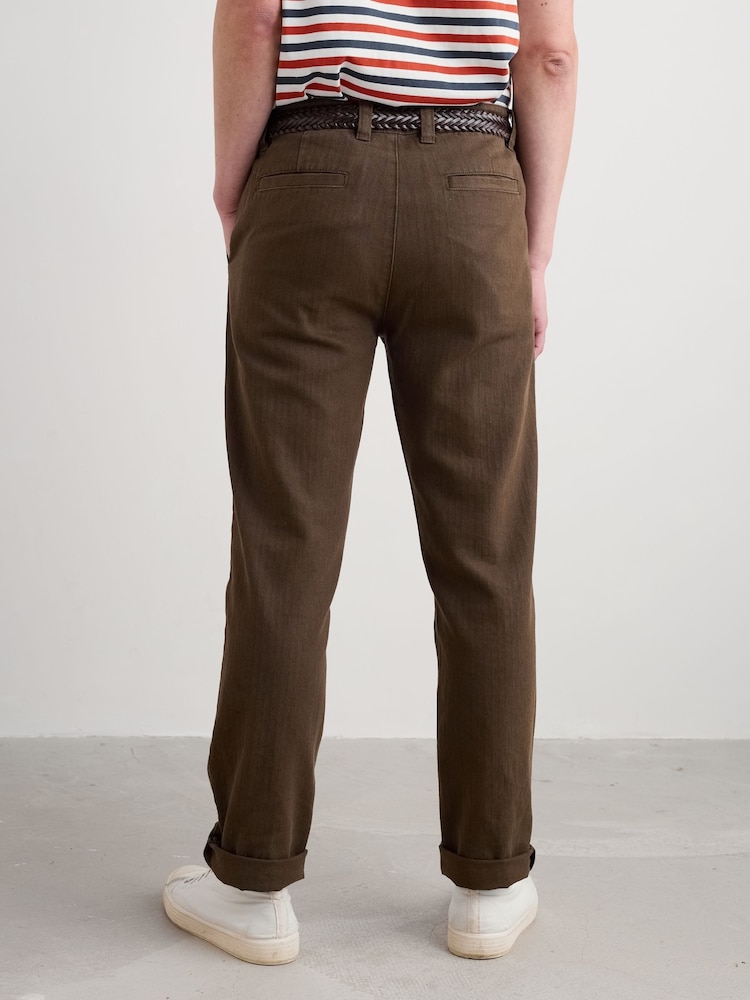 Seasalt Cornwall Brown Mens Slim Tollgate Leg Trousers - Image 2 of 5
