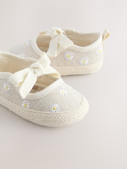 Neutral Daisy Espadrille Baby Shoes (0-18mths) - Image 5 of 5