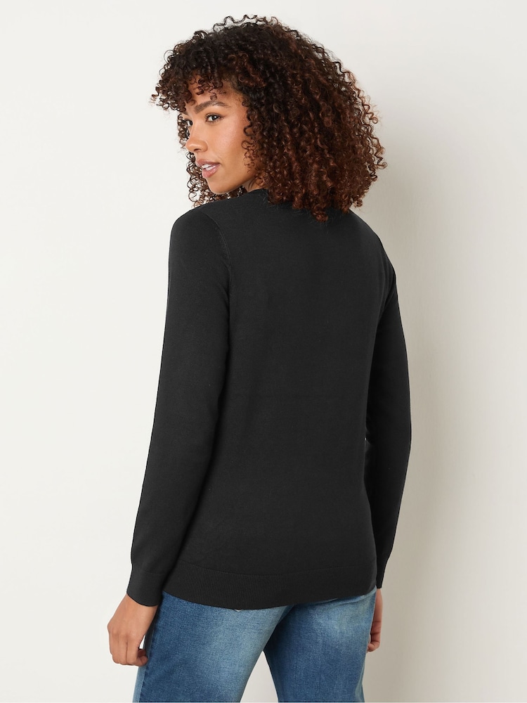M&Co Black Lace Trim Jumper - Image 2 of 5
