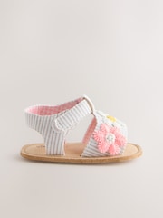 Floral rosa y neutro - Sandalias de bebé (0-24 meses) - Imagen 2 de 5
