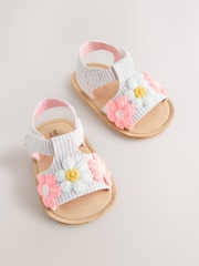 Floral rosa y neutro - Sandalias de bebé (0-24 meses) - Imagen 3 de 5