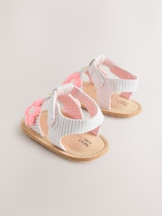 Floral rosa y neutro - Sandalias de bebé (0-24 meses) - Imagen 4 de 5