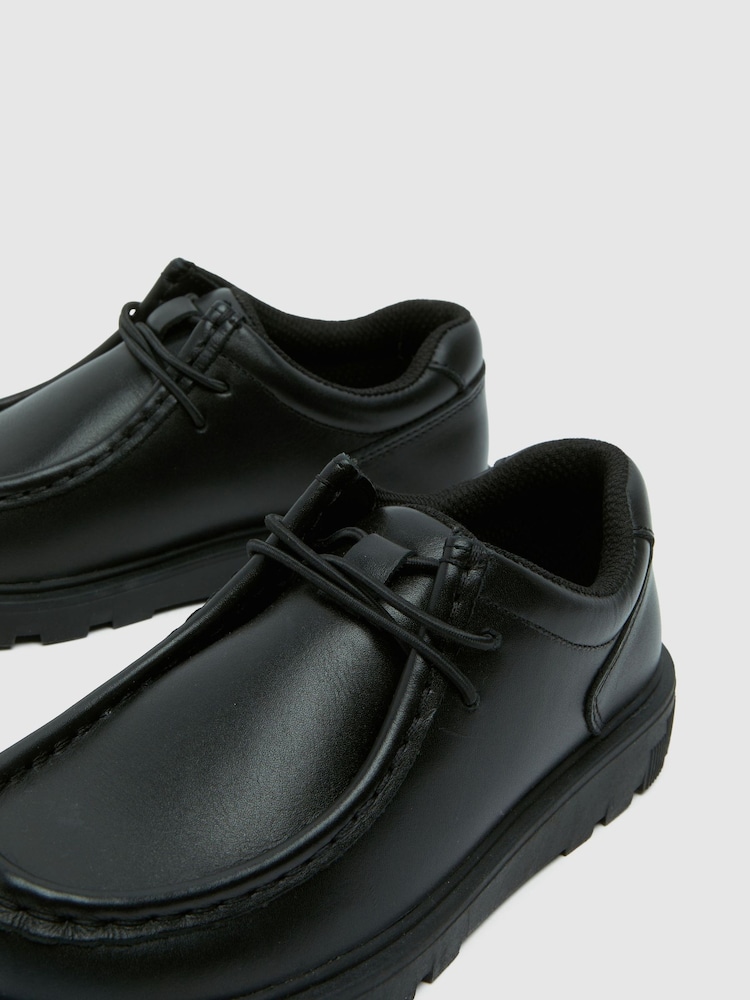 Schuh BTS Lazer Lace-Up Black Shoes - Image 4 of 4