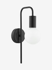 Dar Lighting Matt Black Dena Wall Light - Image 1 of 6