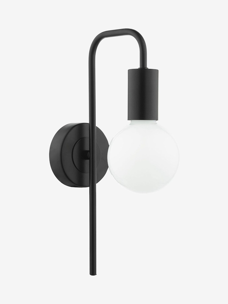 Dar Lighting Matt Black Dena Wall Light - Image 1 of 6