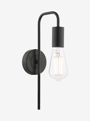 Dar Lighting Matt Black Dena Wall Light - Image 4 of 6