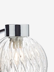 Dar Lighting Polished Chrome Ribbed Glass Yasmin Wall Light - Image 2 of 5