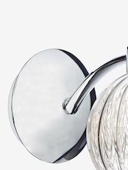 Dar Lighting Polished Chrome Ribbed Glass Yasmin Wall Light - Image 3 of 5
