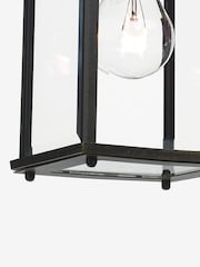 Dar Lighting Matt Black Gold Glass Doyle Wall Light - Image 4 of 4