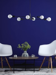 Dar Lighting Matt Black Alana 6lt Pendant Ceiling Light - Image 2 of 7