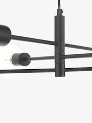Dar Lighting Matt Black Alana 6lt Pendant Ceiling Light - Image 5 of 7