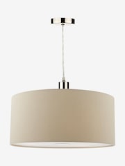 Dar Lighting Taupe Easy Fit Ronda Pendant Light - Image 1 of 4