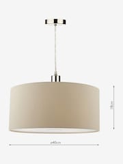 Dar Lighting Taupe Easy Fit Ronda Pendant Light - Image 4 of 4