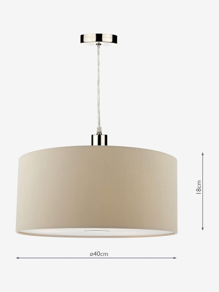 Dar Lighting Taupe Easy Fit Ronda Pendant Light - Image 4 of 4