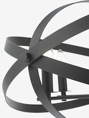 Dar Lighting Matt Black Nitya 5lt Pendant Light - Image 5 of 6