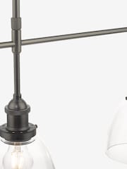 Dar Lighting Antique Chrome Glass Arvin 3 Light Ceiling Light - Image 3 of 5