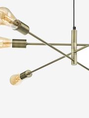 Dar Lighting Antique Brass Alana 6lt Pendant Ceiling Light - Image 2 of 3