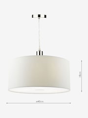 Dar Lighting White Easy Fit Ronda Pendant Light - Image 3 of 3