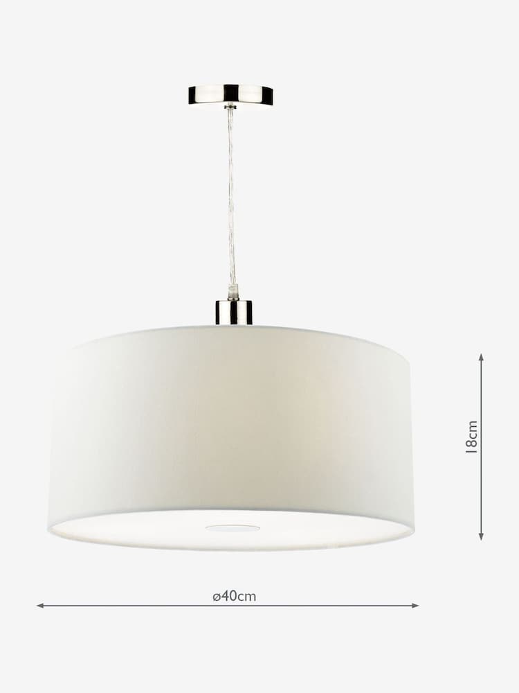 Dar Lighting White Easy Fit Ronda Pendant Light - Image 3 of 3