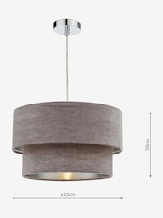 Dar Lighting Brown Easy Fit Suvan Pendant Light - Image 4 of 5
