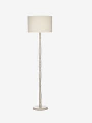 Dar Lighting Matt Cream Dunlop Floor Lamp - Image 1 of 2