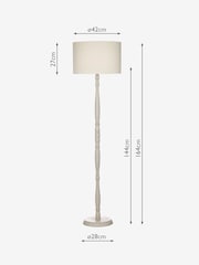 Dar Lighting Matt Cream Dunlop Floor Lamp - Image 2 of 2