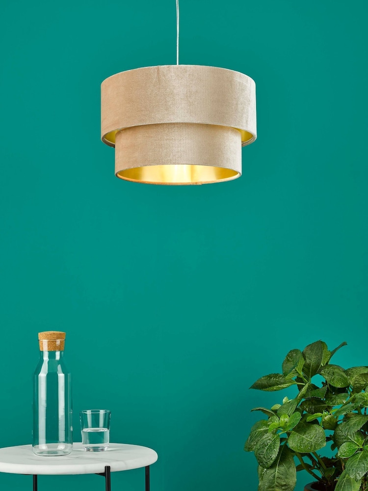 Dar Lighting Taupe Easy Fit Suvan Pendant Light - Image 1 of 5 Dar Lighting Taupe Easy Fit Suvan Pendant Light - Image 1 of 5