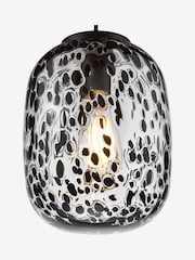 Dar Lighting Glass Matt Black Gethin Pendant Light - Image 7 of 7