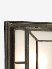 Dar Lighting Matt Black Gold Opal Glass Trent Wall Light - Image 4 of 6