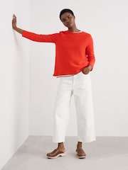 Seasalt Cornwall Orange Makers Cotton Jumper - Image 1 of 6