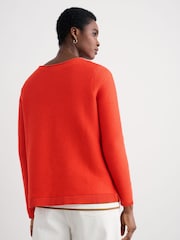Seasalt Cornwall Orange Makers Cotton Jumper - Image 2 of 6