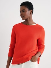 Seasalt Cornwall Orange Makers Cotton Jumper - Image 3 of 6
