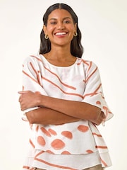 Roman Abstract Layered Tunic Top - Imagem 1 de 5