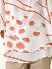 Roman Abstract Layered Tunic Top - Imagem 3 de 5