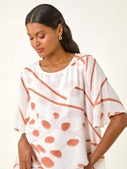 Roman Abstract Layered Tunic Top - Imagem 4 de 5