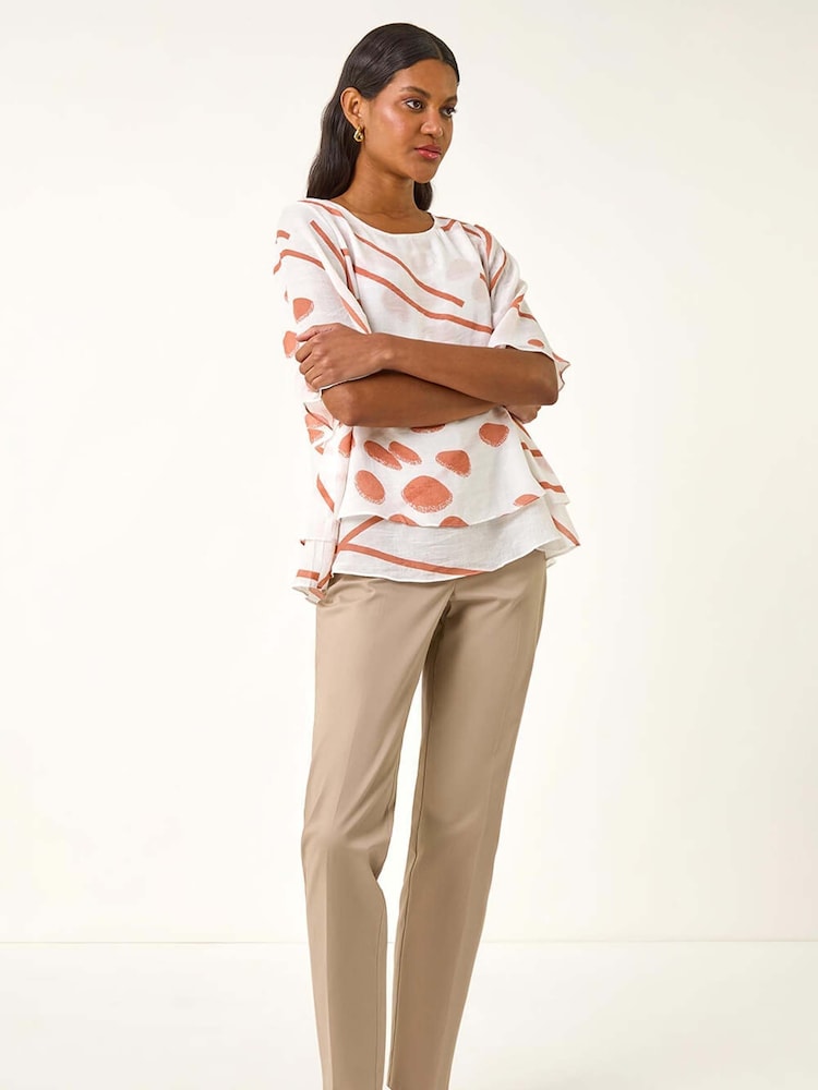 Roman Abstract Layered Tunic Top - Imagem 5 de 5