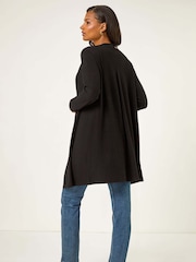 Roman Black Longline Knit Cardigan - Image 2 of 5