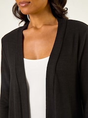 Roman Black Longline Knit Cardigan - Image 3 of 5