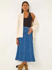 Roman White Textured Knit Cardigan - Image 1 of 5
