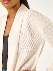 Roman White Textured Knit Cardigan - Image 5 of 5