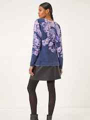 Roman Blue Marble Hotfix Knit Jumper - Image 3 of 5