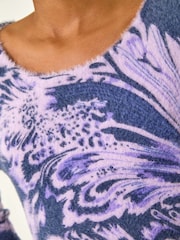Roman Blue Marble Hotfix Knit Jumper - Image 5 of 5