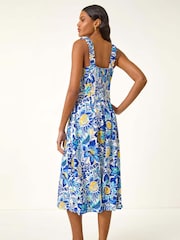 Vestido Midi com estampa Roman Floral Print e alças finas - Imagem 2 de 5